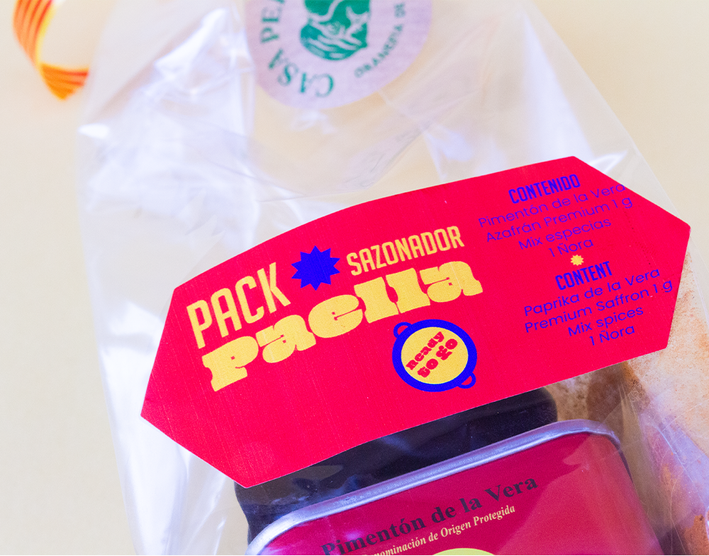 Etiqueta pack paella