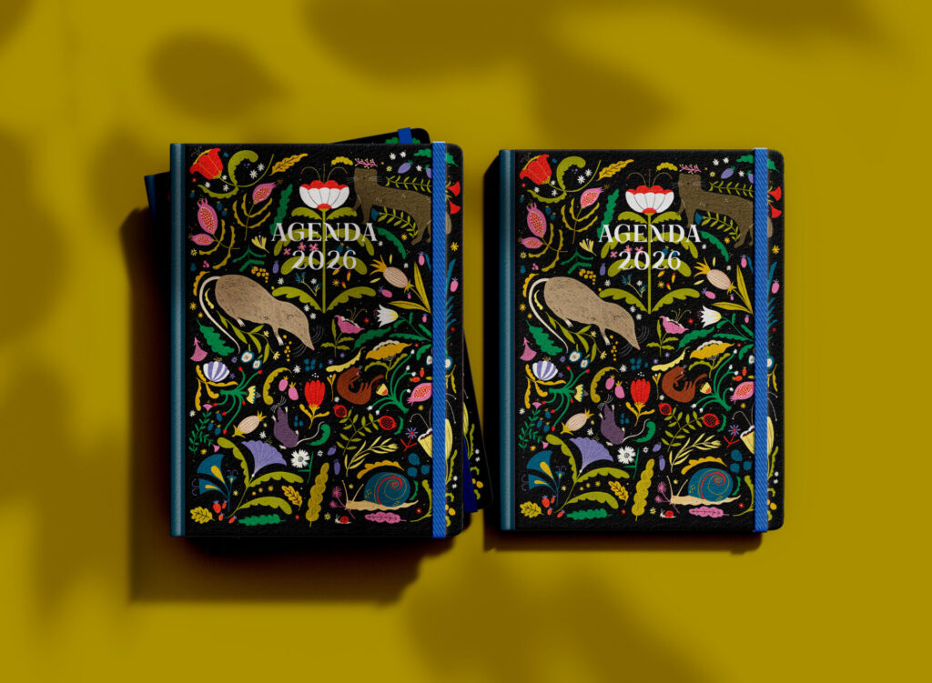 agendas con ilustracion vegetal y de animales