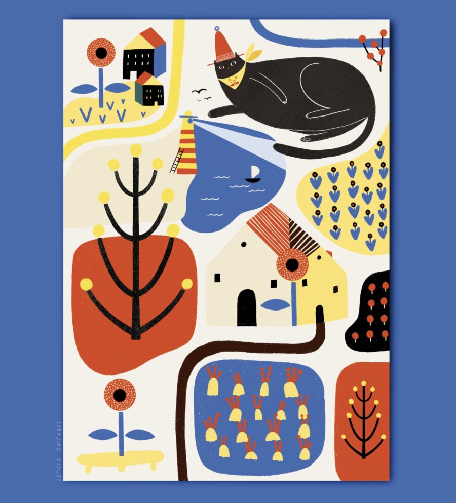 CASITAS DE GATOS ILUSTRACION