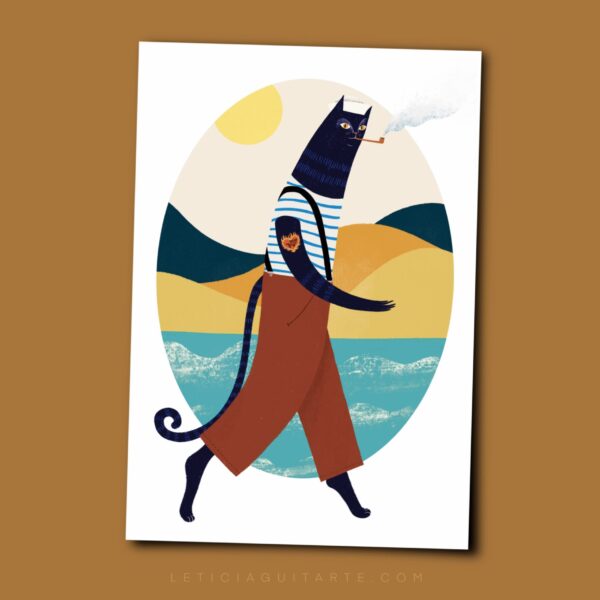 gato marinero print