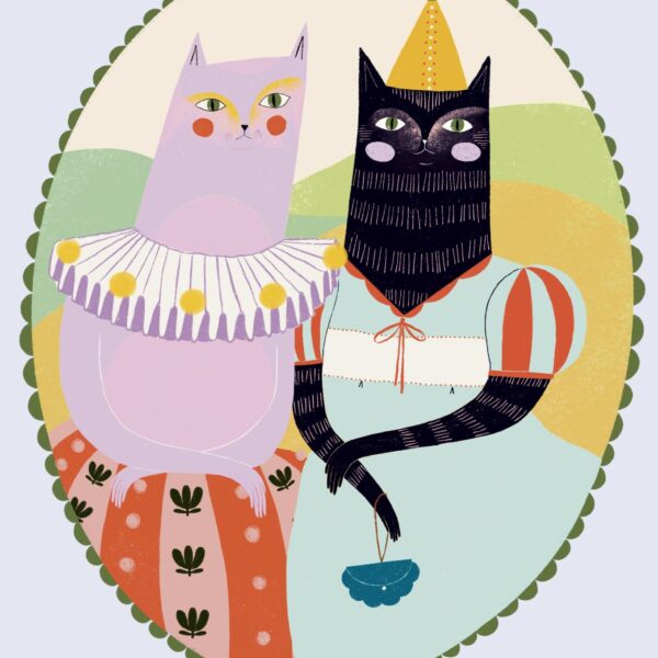 fiesta de disfraces de gatos print