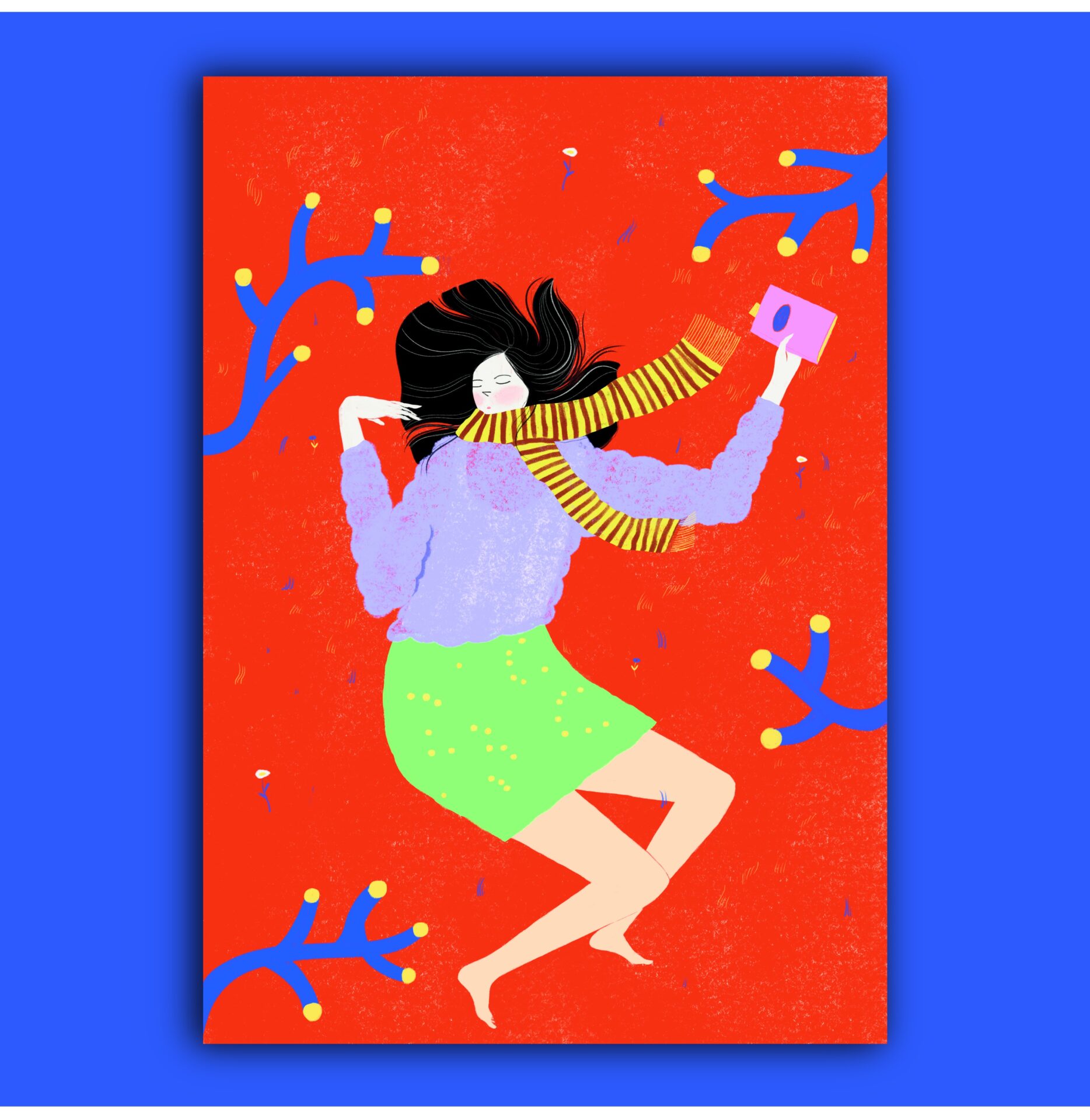 la siesta ilustracion print